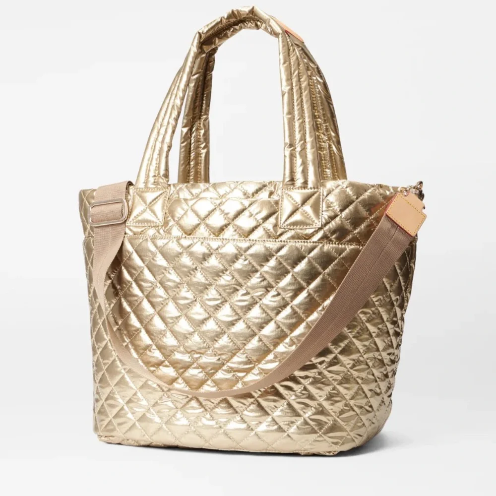 MZ Wallace Antique Gold Medium Metro Tote Deluxe Bag NWT - Picture 6 of 7